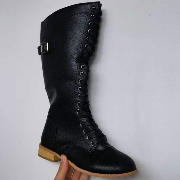 LD | Vintage kniehoge veterlaarzen
