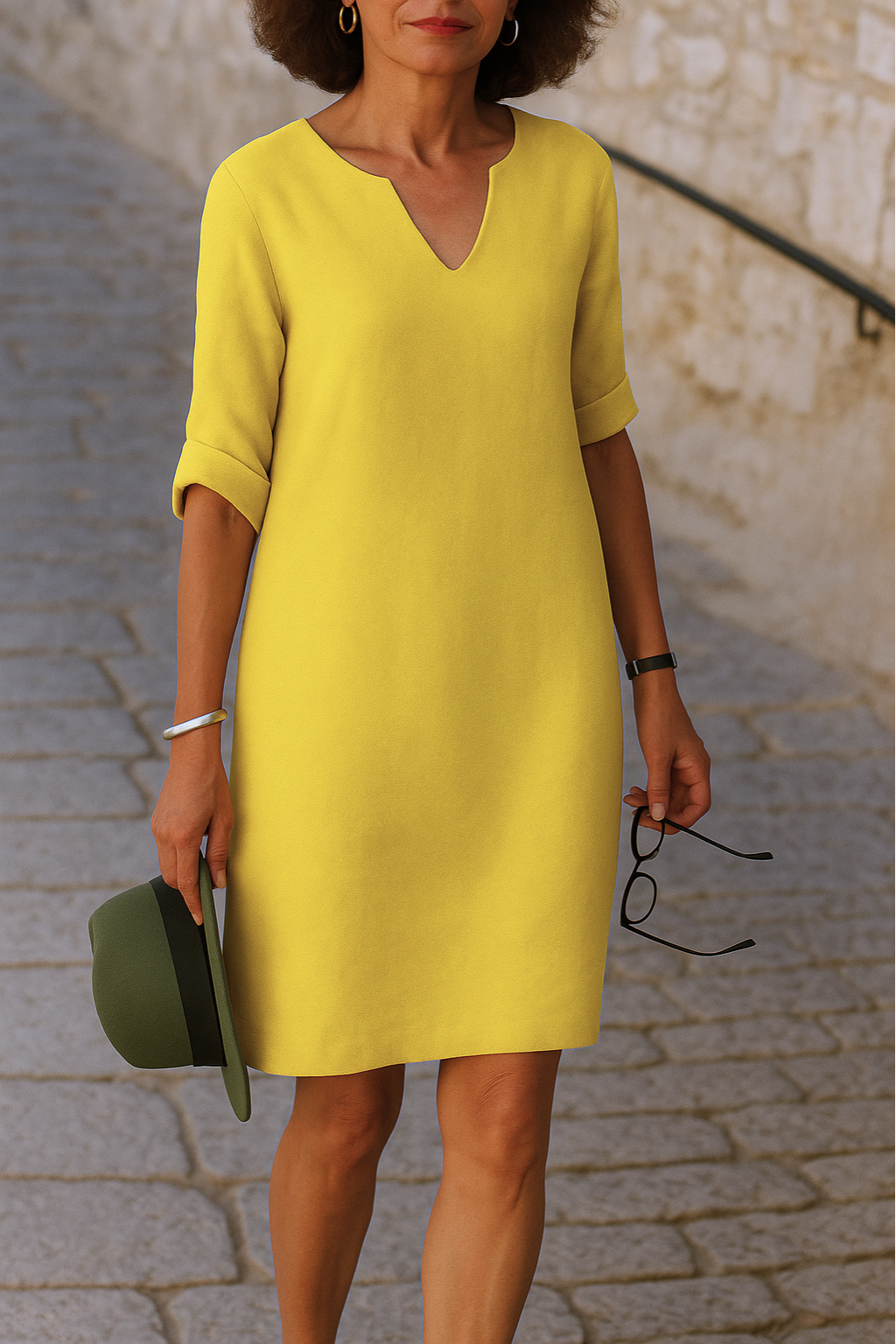 LD | Elegante jurk met V-hals