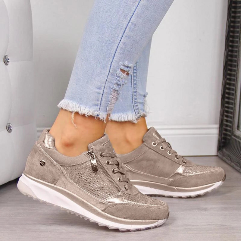 LD | Metallic sneakers met rits