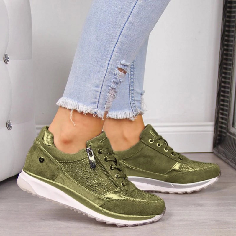 LD | Metallic sneakers met rits