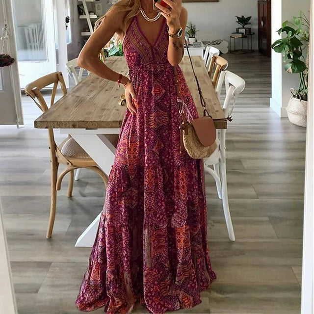 LD | Maxi jurk met boho print