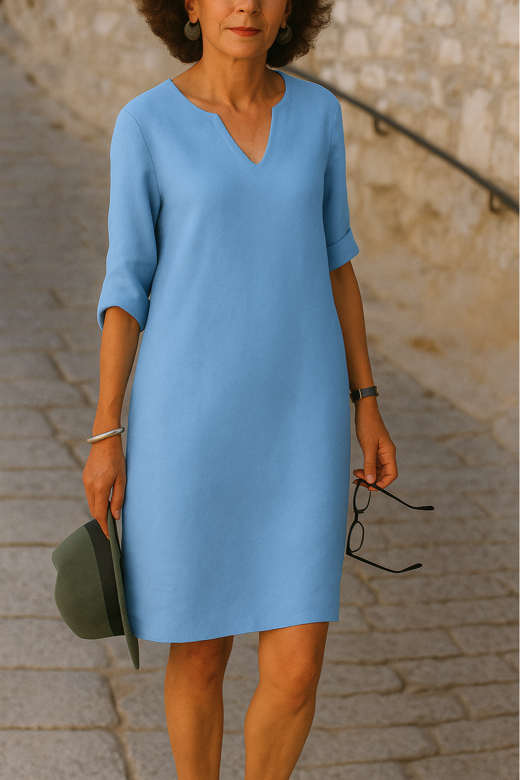 LD | Elegante jurk met V-hals