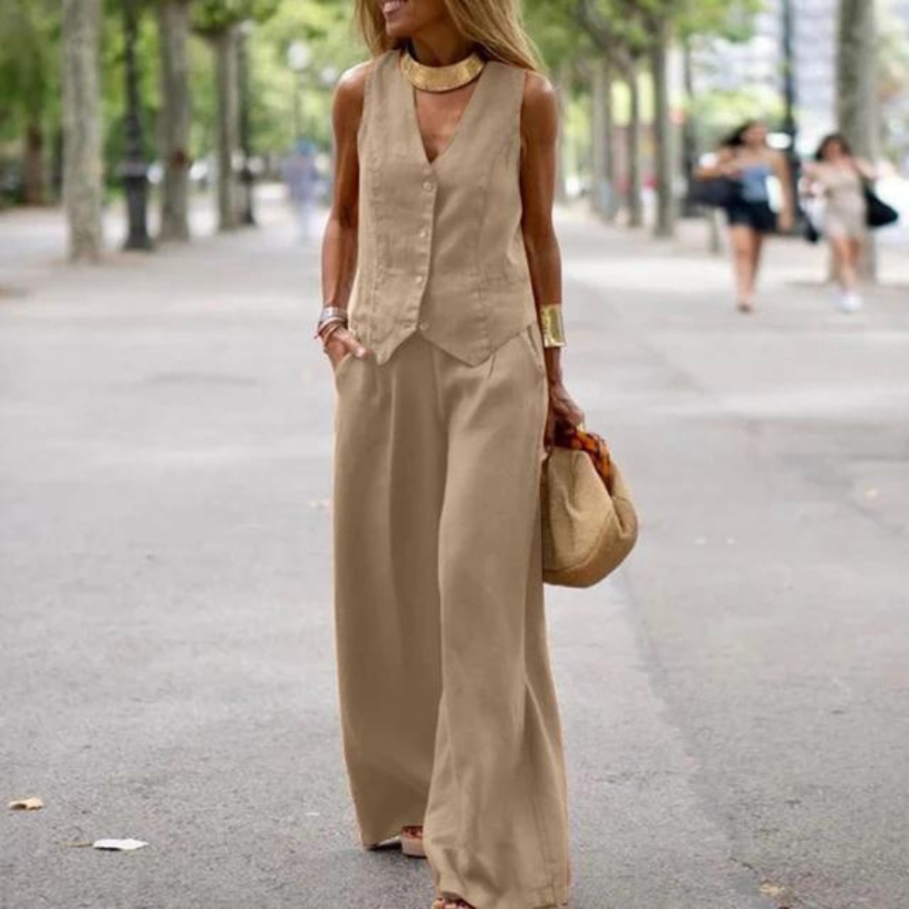 LD | Elegante set voor vrouwen - top en broek