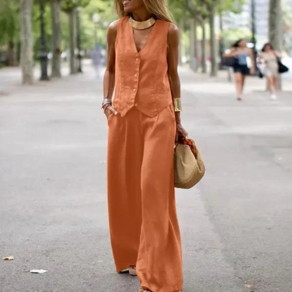 LD | Elegante set voor vrouwen - top en broek