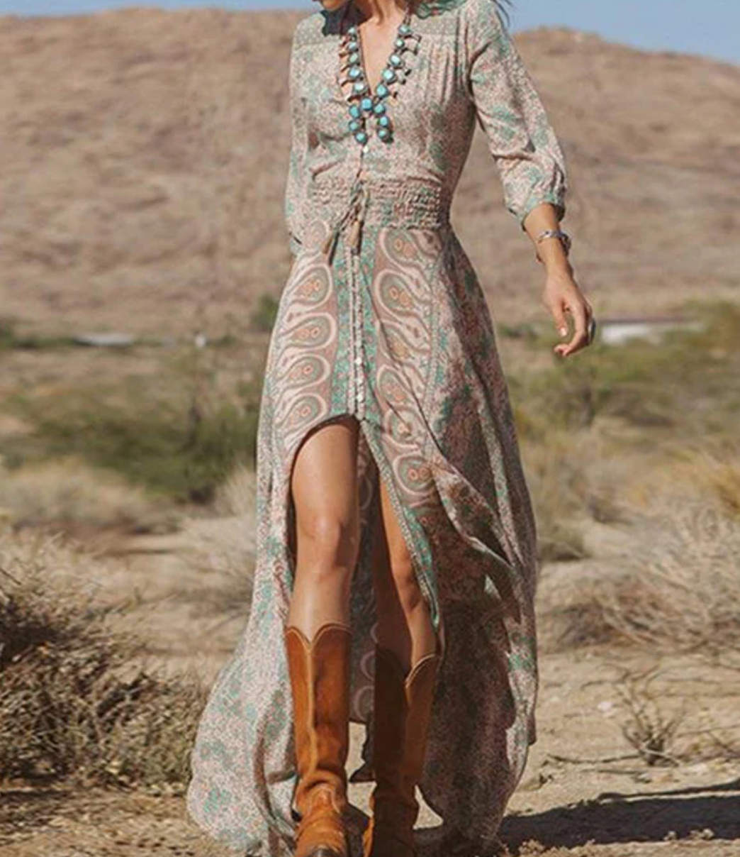 LD | Vintage zomer maxi jurk