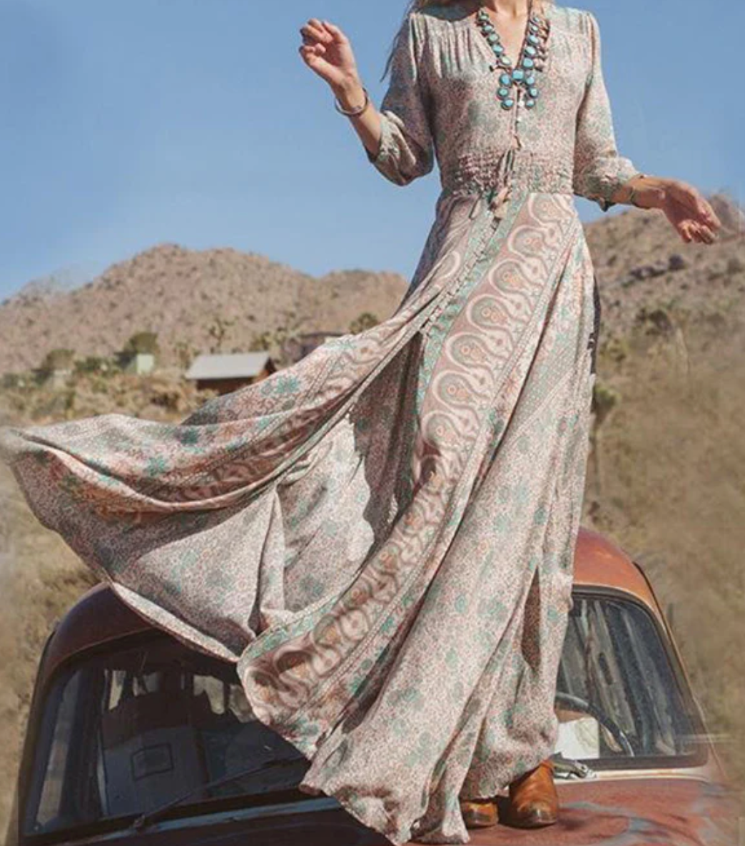 LD | Vintage zomer maxi jurk