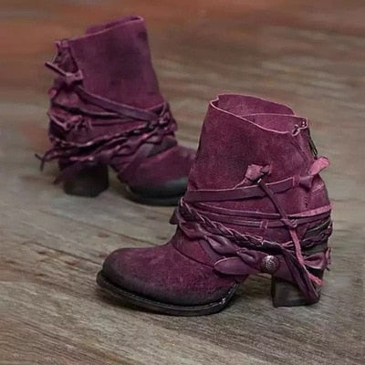 Rustieke boho omslaglaarzen