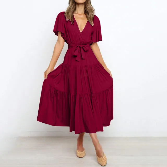 LD | Maxi jurk met diepe V-hals