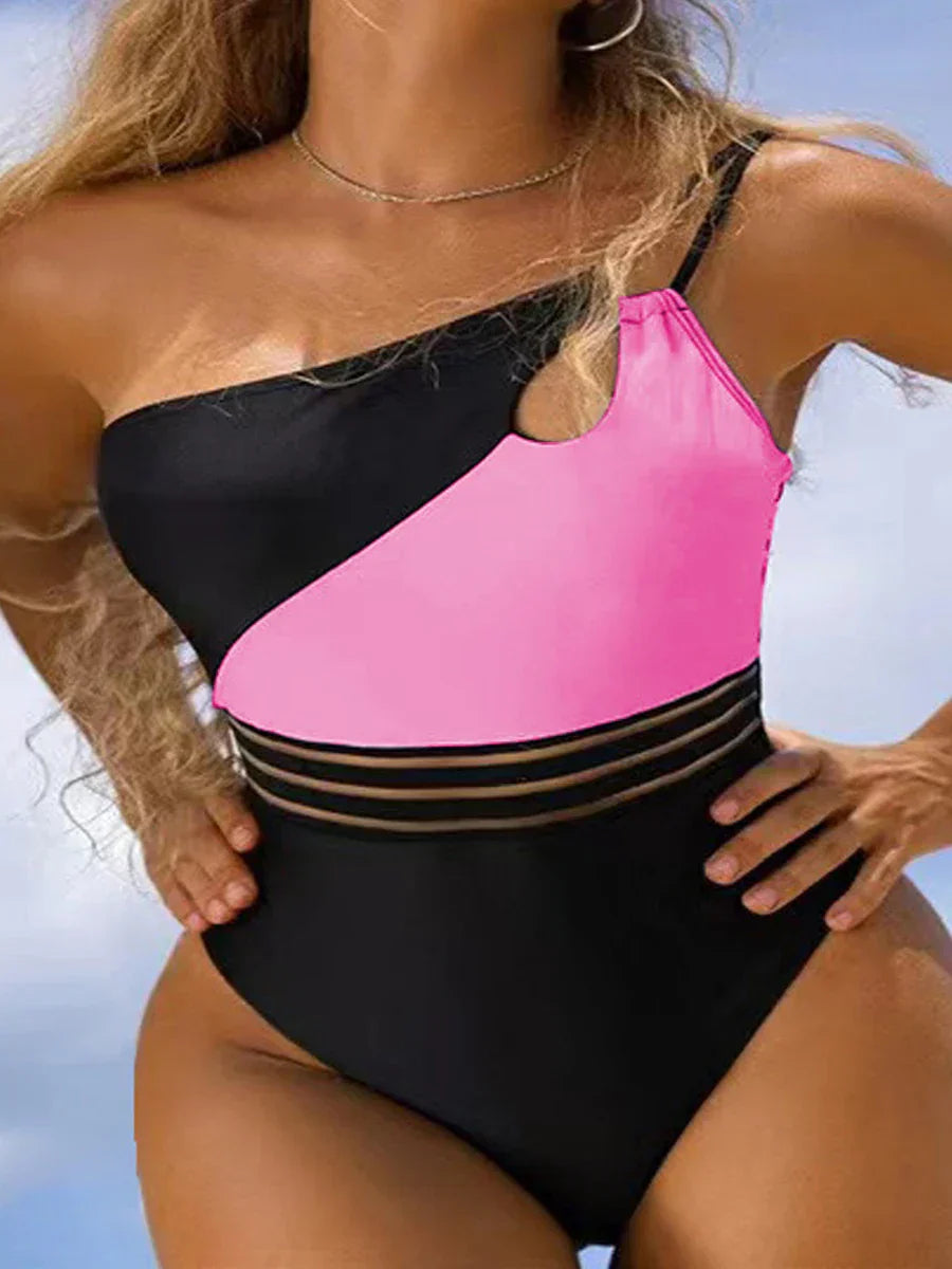 LD | Bikini zwemkleding voor vrouwen stoffen paneel patchwork lichaam