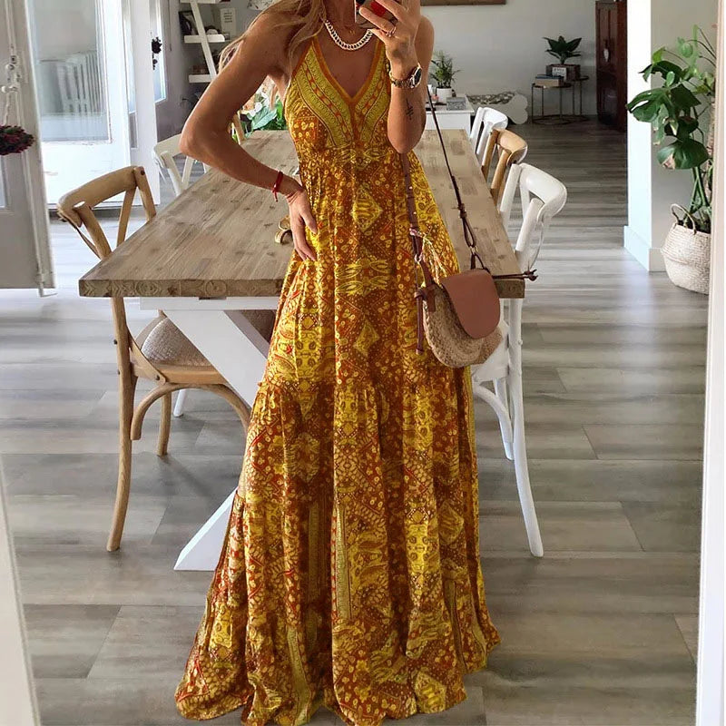 LD | Maxi jurk met boho print