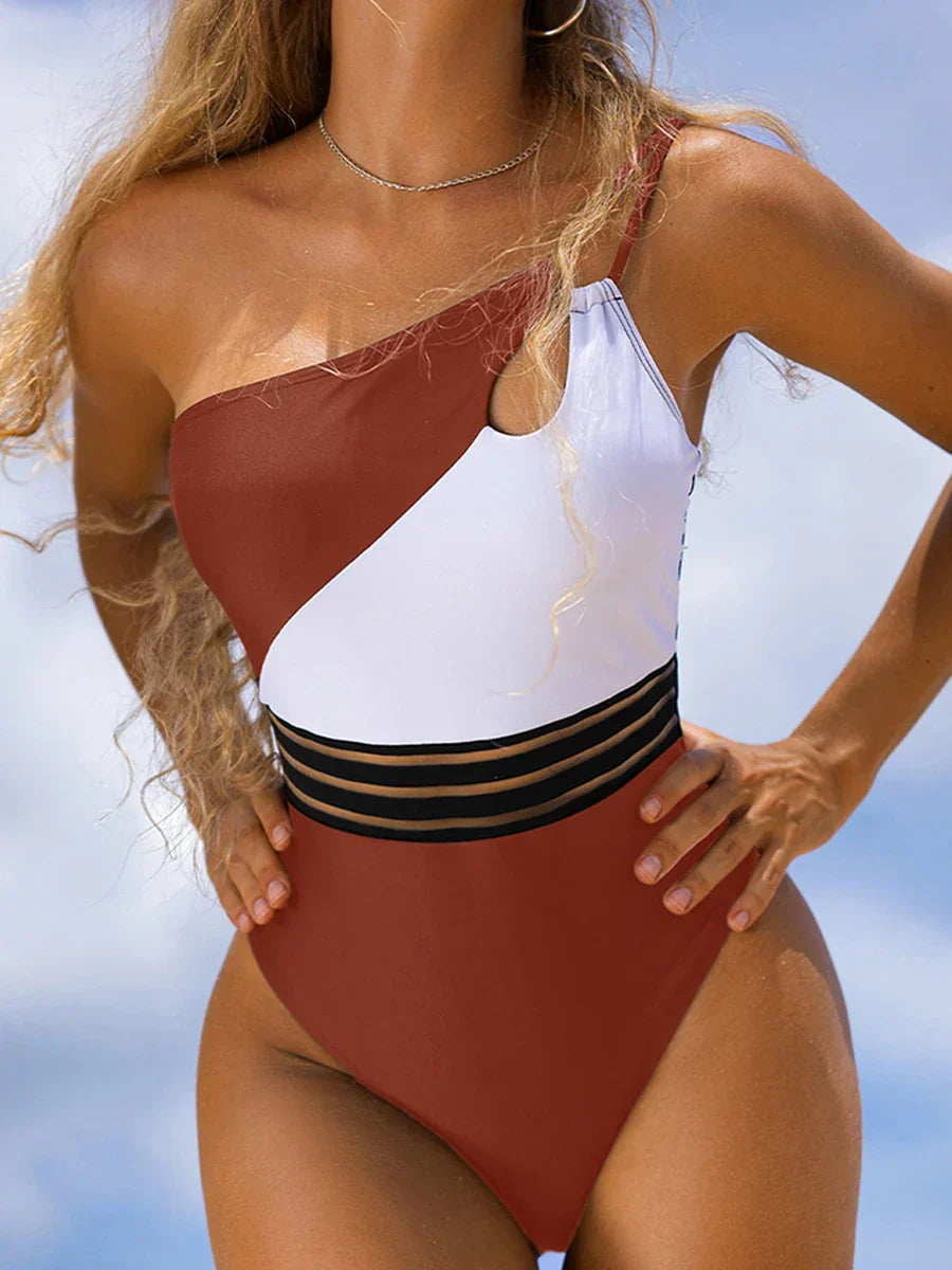 LD | Bikini zwemkleding voor vrouwen stoffen paneel patchwork lichaam