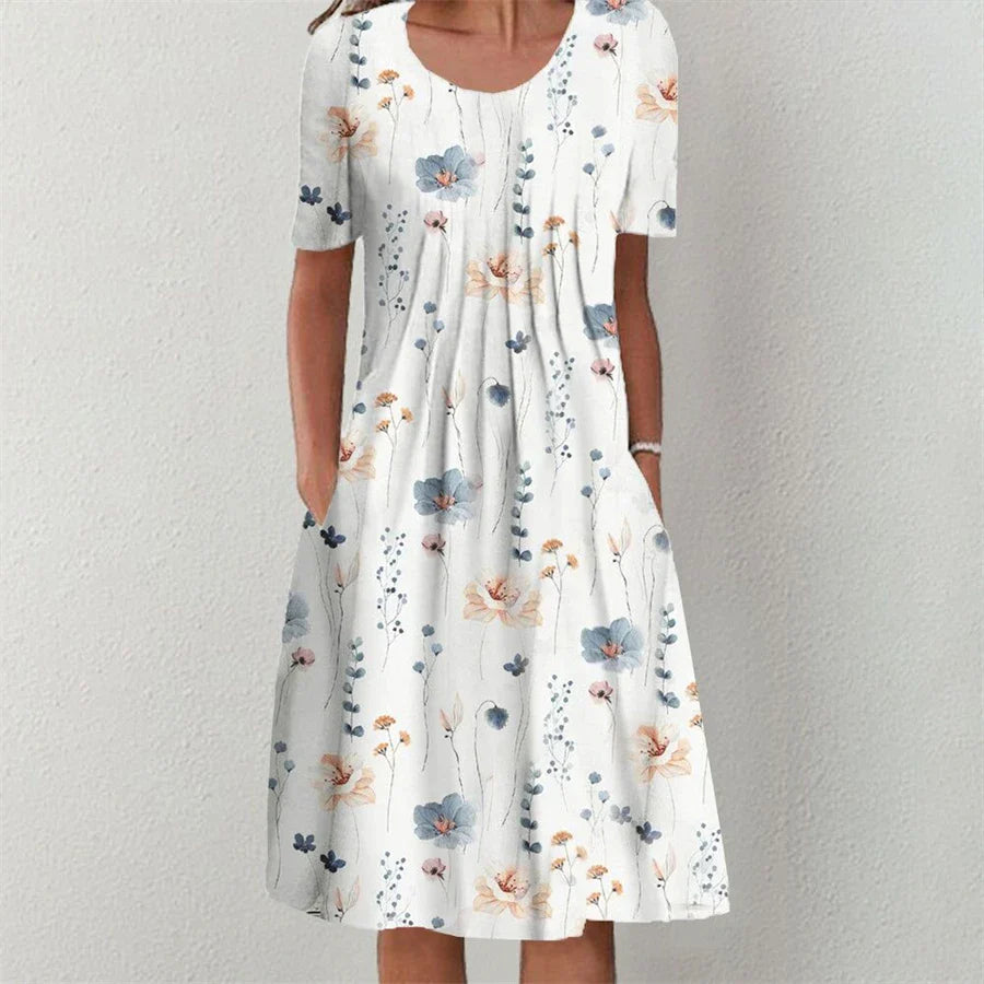 LD Jurk Vrouwen Casual Temperament Jurk Vrouwen Korte Mouwen Losse Jurken Weekend Vakantie