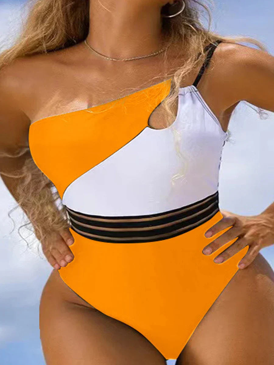 LD | Bikini zwemkleding voor vrouwen stoffen paneel patchwork lichaam