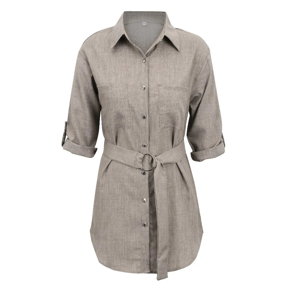LD | Elegant Mini Jurkje Diepe V-Hals 3/4 Mouwen Vrouwen Mode