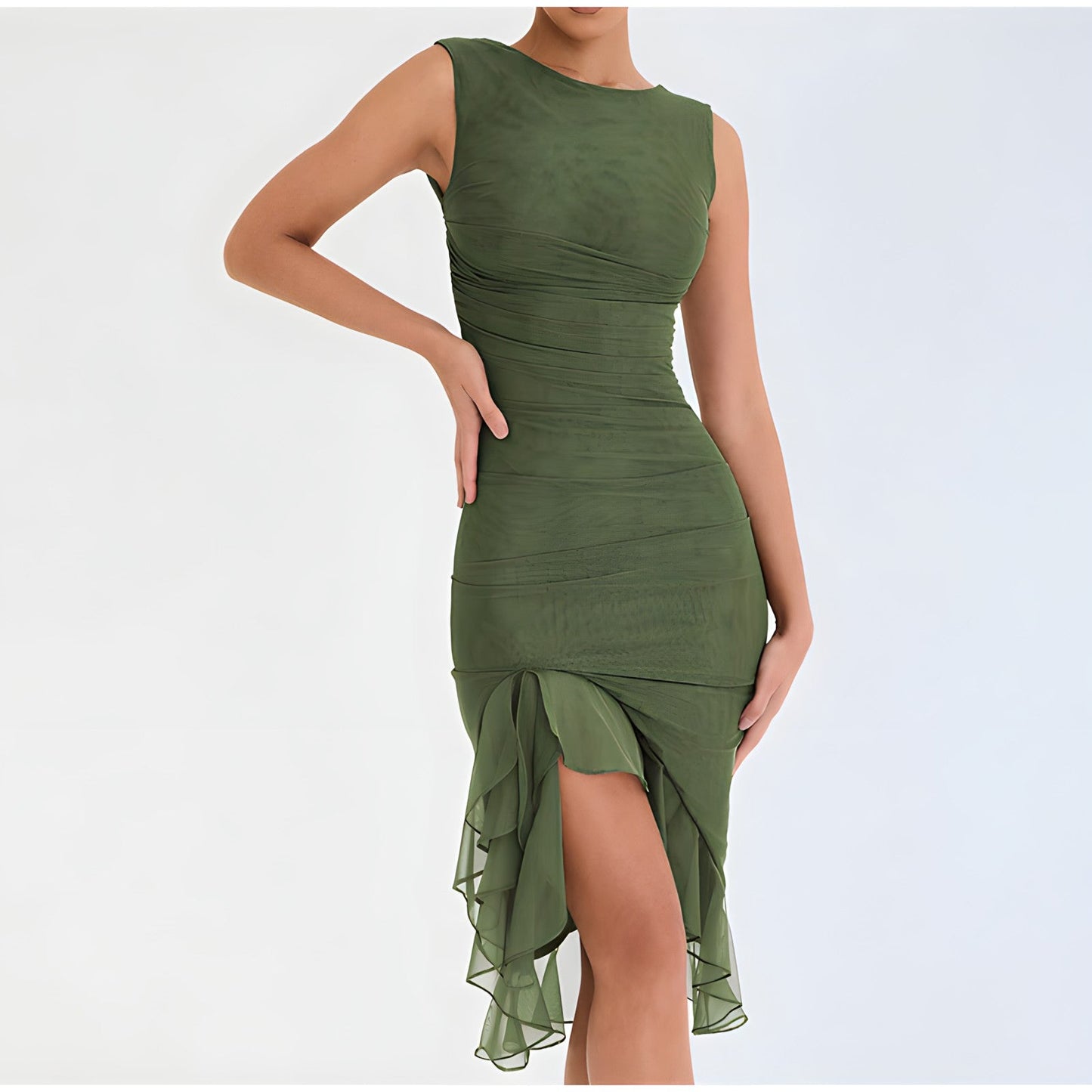 LD | Midi-jurk met volants