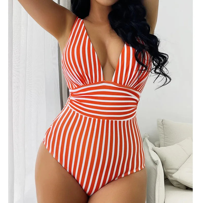 LD | Zomer Sexy gestreept eendelig stuk