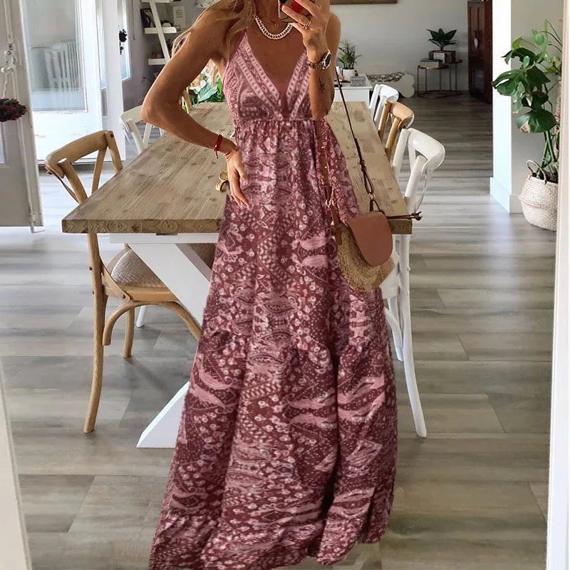 LD | Maxi jurk met boho print