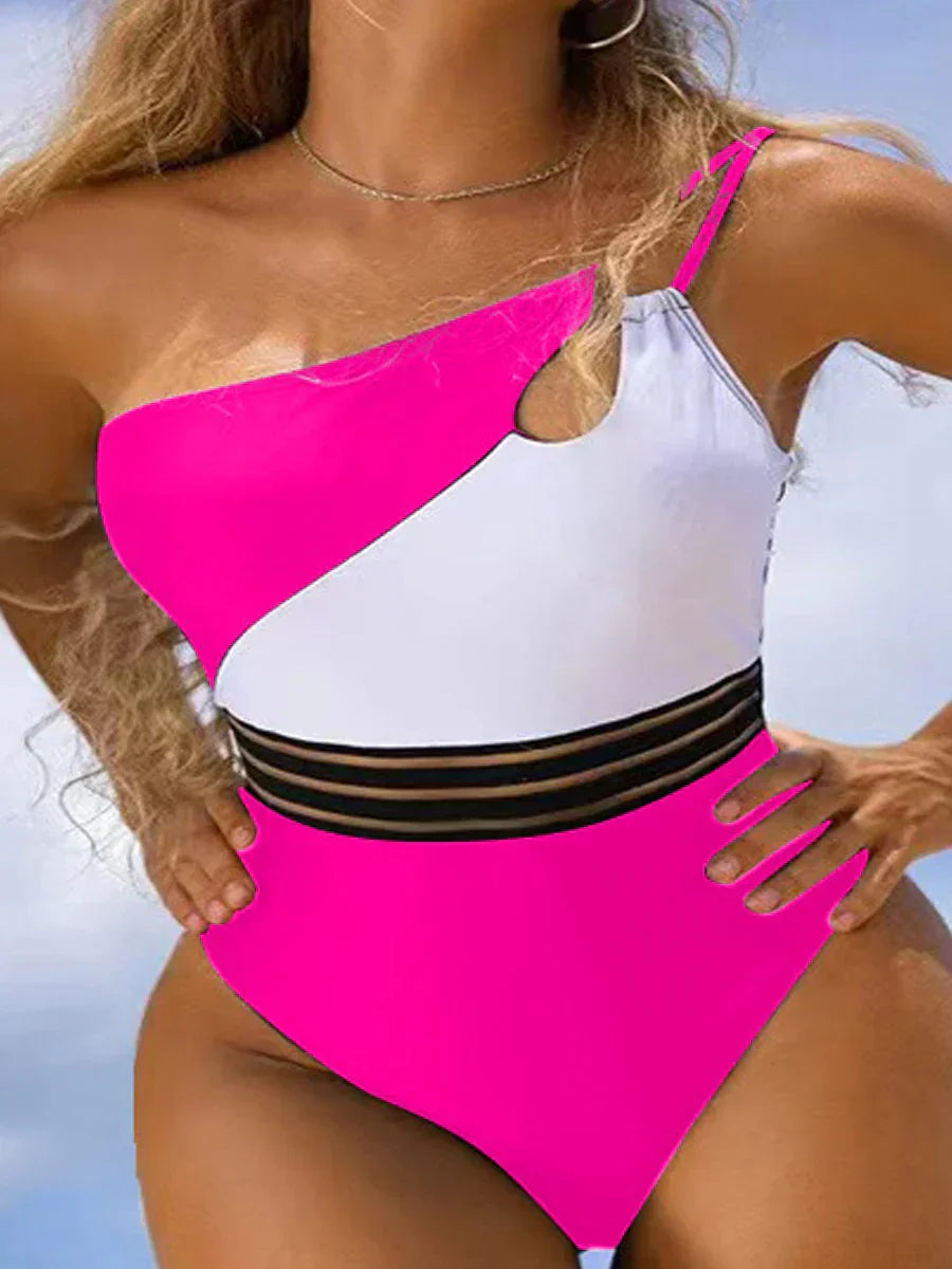 LD | Bikini zwemkleding voor vrouwen stoffen paneel patchwork lichaam