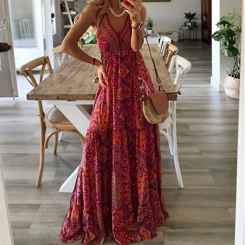 LD | Maxi jurk met boho print