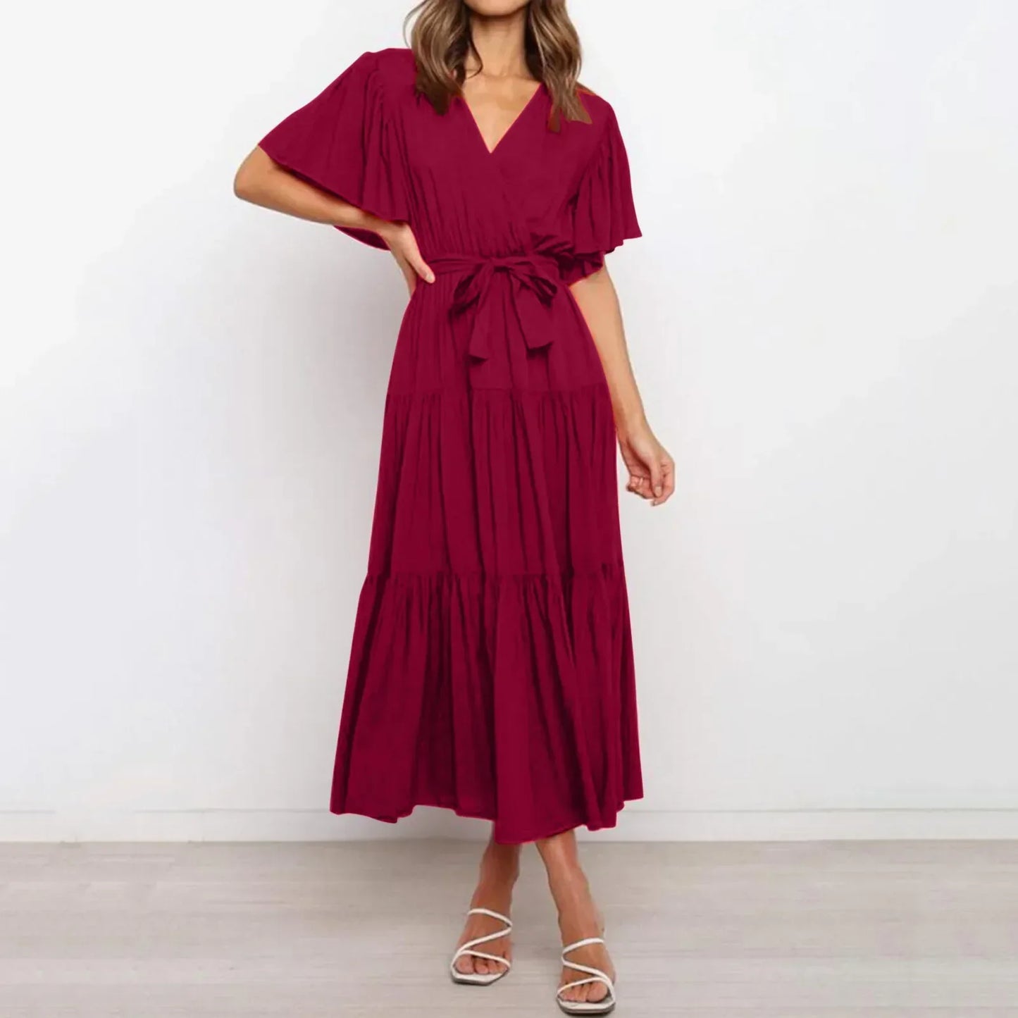 LD | Maxi jurk met diepe V-hals