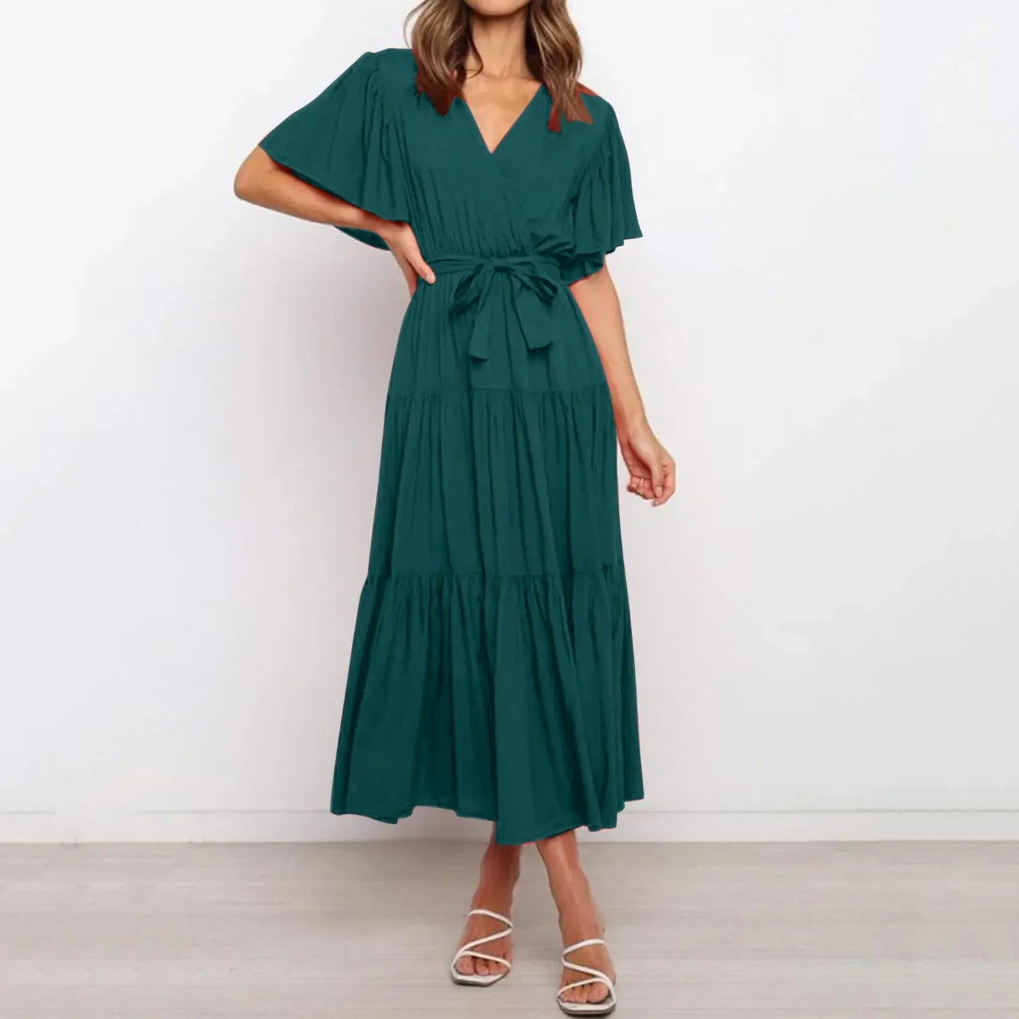 LD | Maxi jurk met diepe V-hals