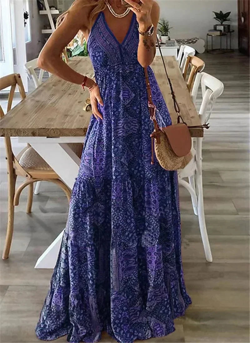 LD | Maxi jurk met boho print