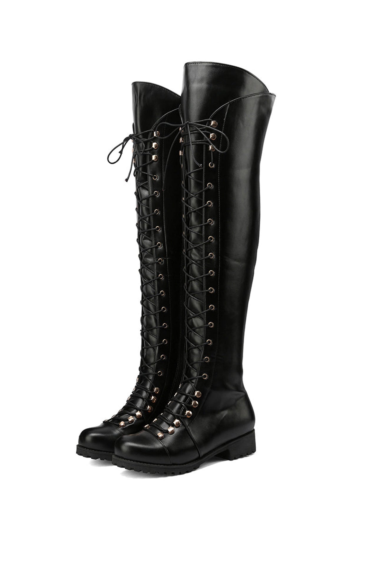 LD | Over-the-knee laarzen met veters