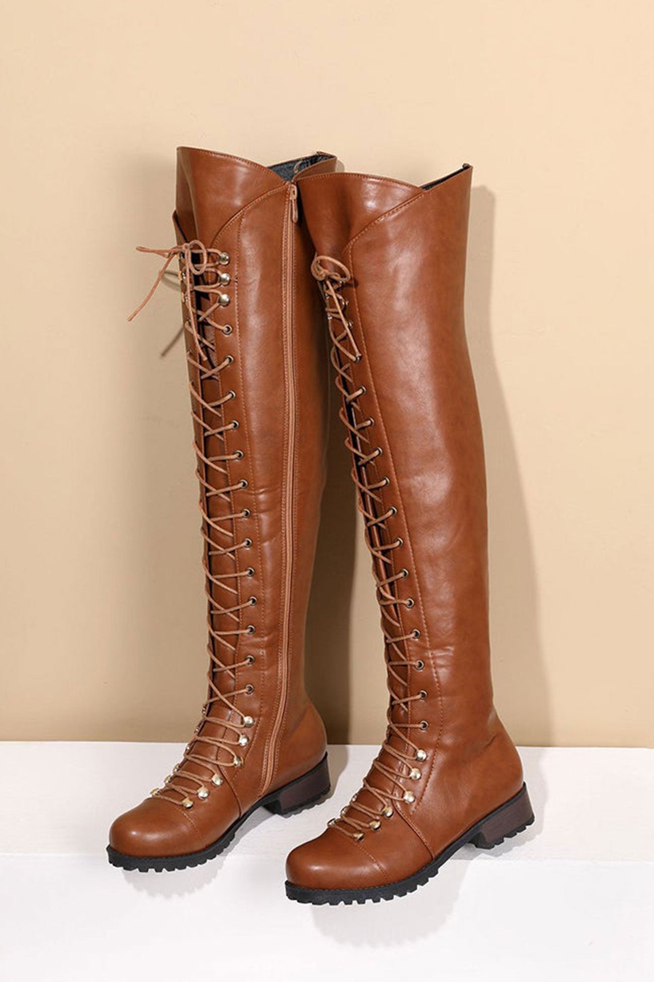 LD | Over-the-knee laarzen met veters