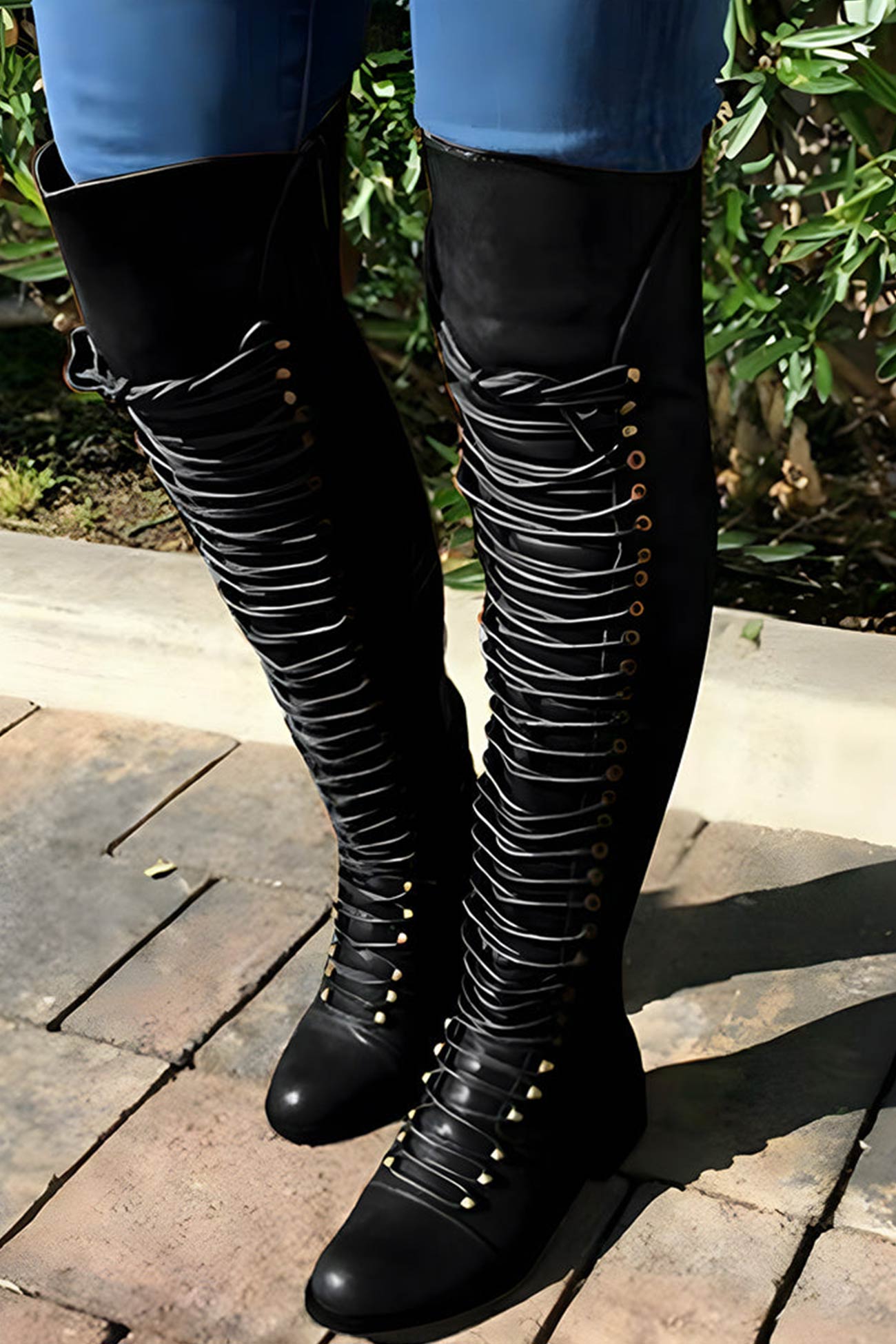 LD | Over-the-knee laarzen met veters