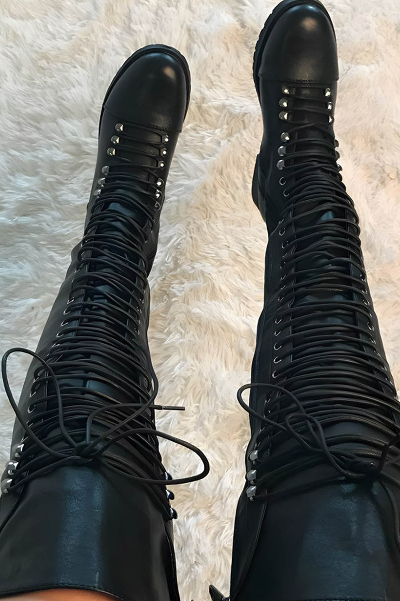 LD | Over-the-knee laarzen met veters