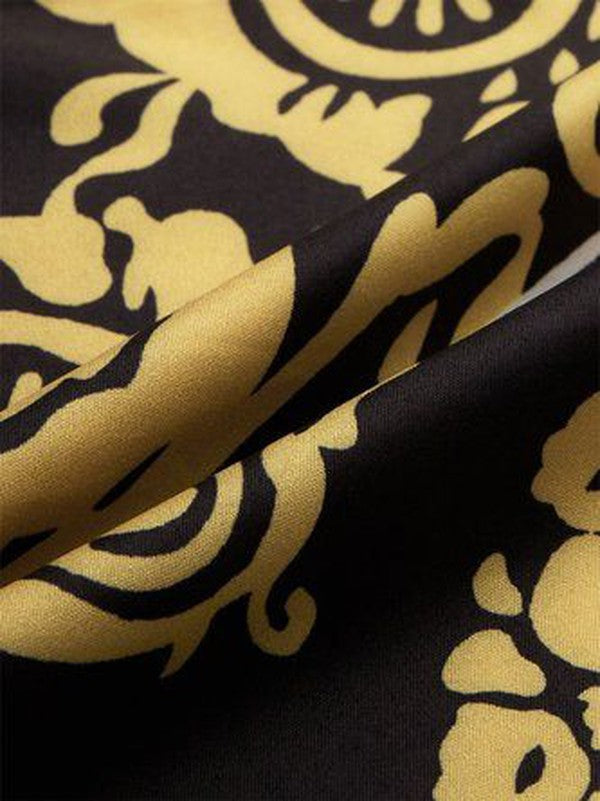 LD | Groovy V-hals maxi jurk met lange mouwen