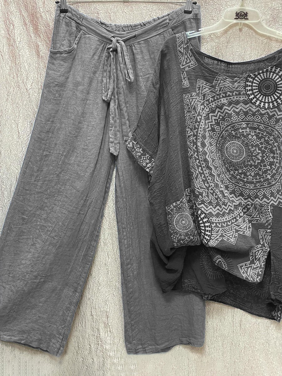 LD | Tweedelige set met losse bohemienprint