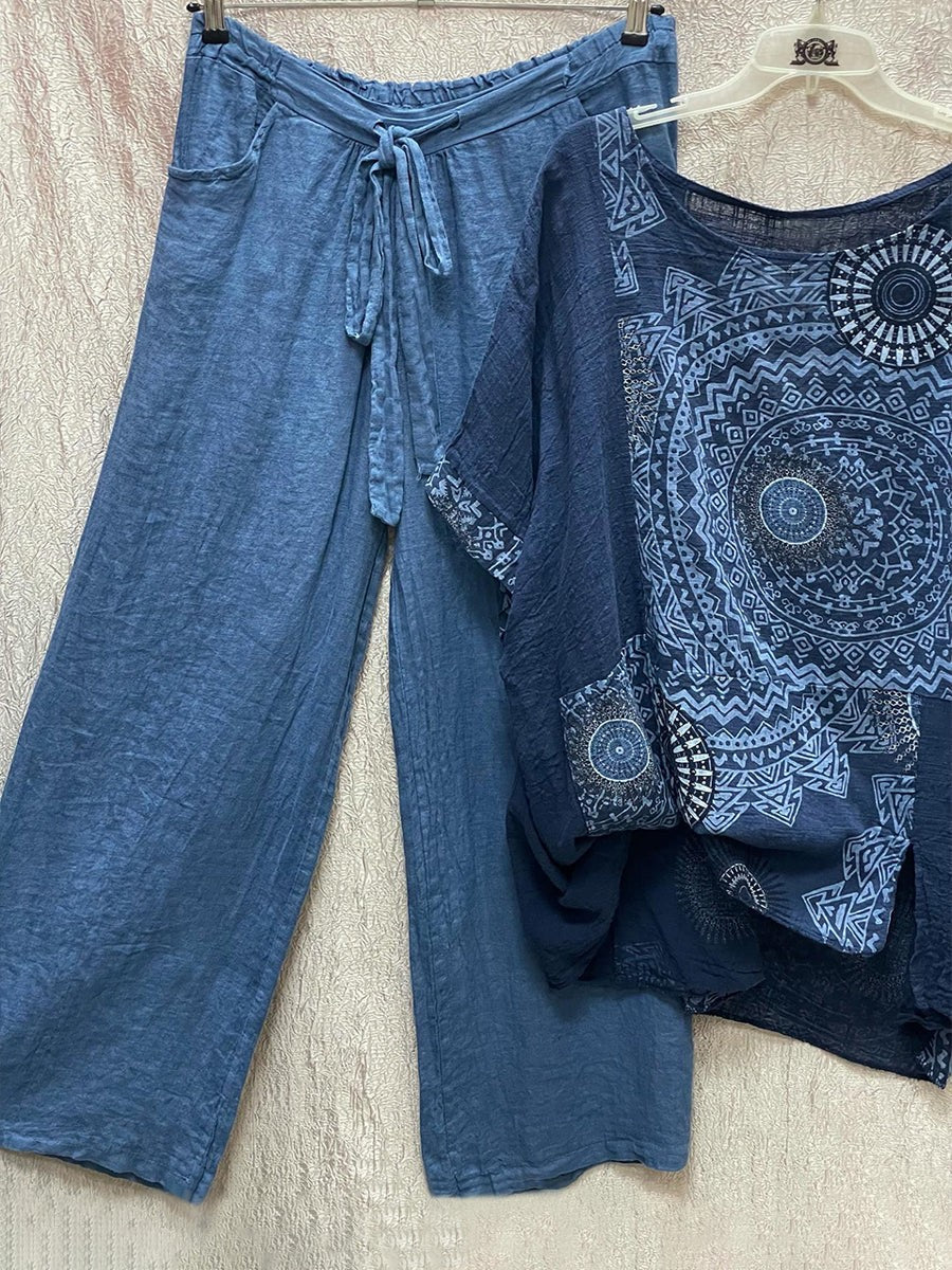 LD | Tweedelige set met losse bohemienprint