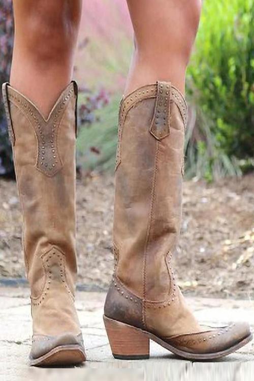 Rustieke western cowboylaarzen