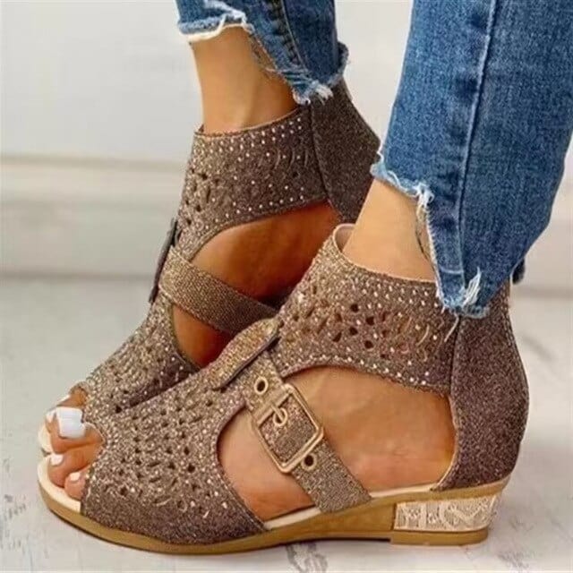 LD | Orthopedische sandalen met lage hak