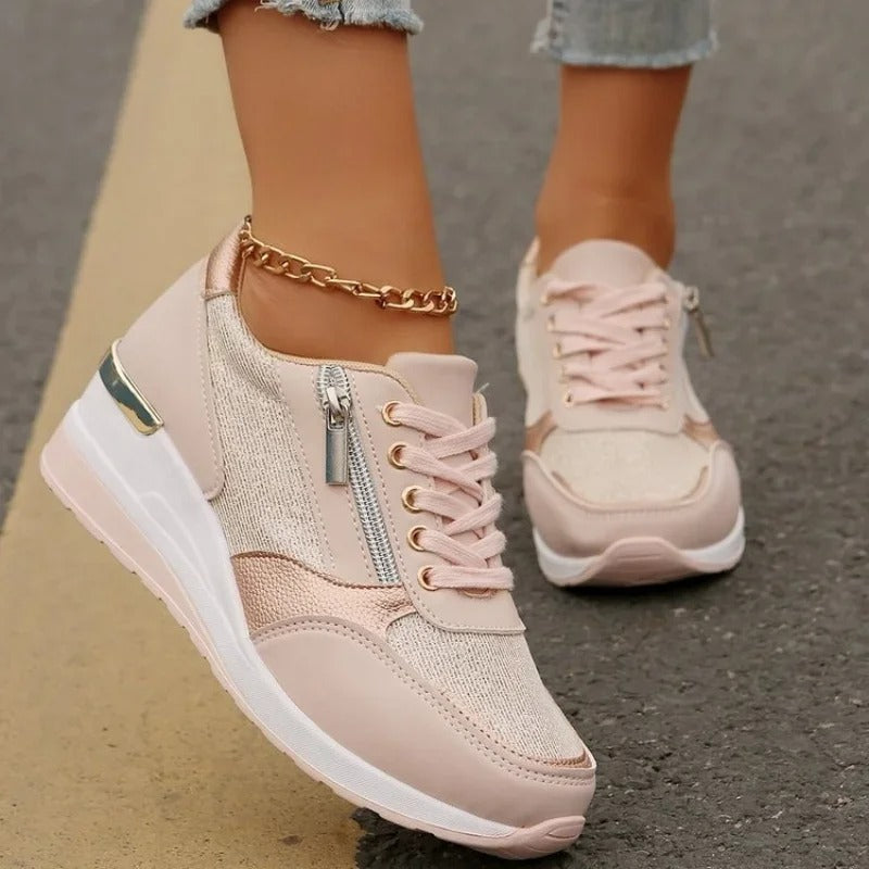 LD | Metallic sneakers met rits