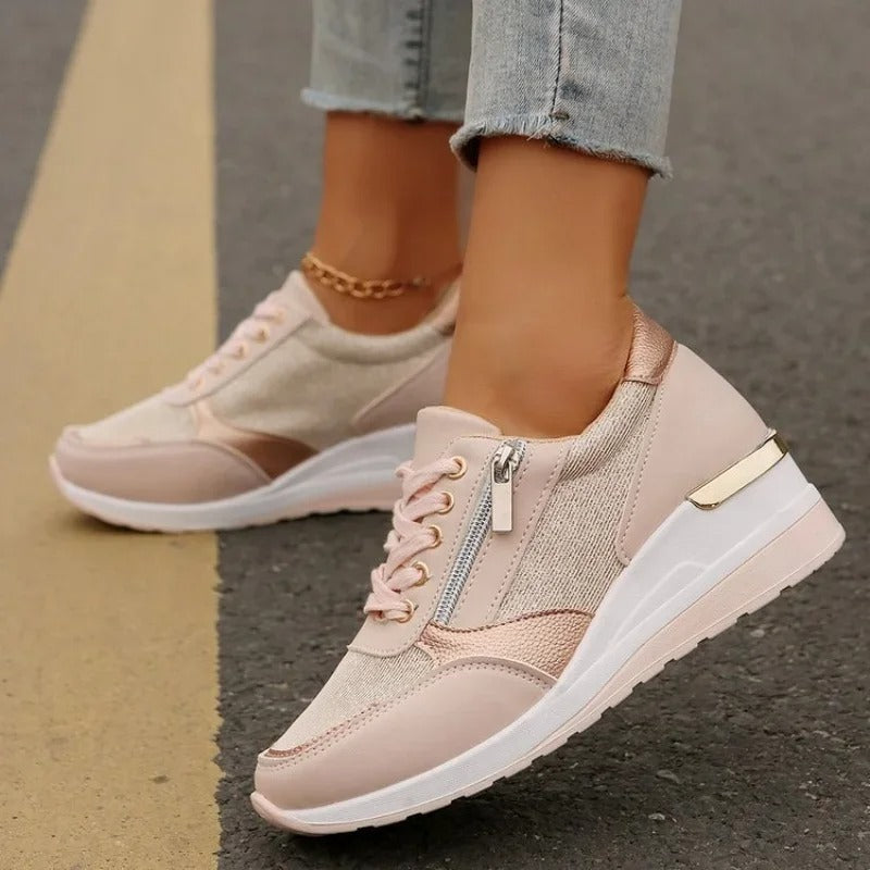 LD | Metallic sneakers met rits