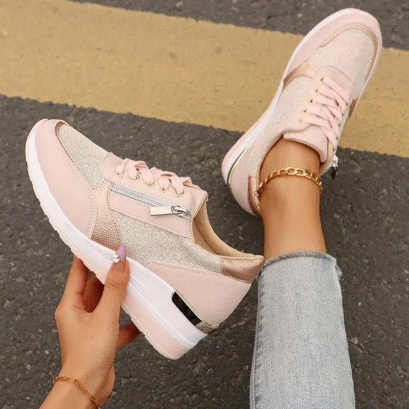 LD | Metallic sneakers met rits