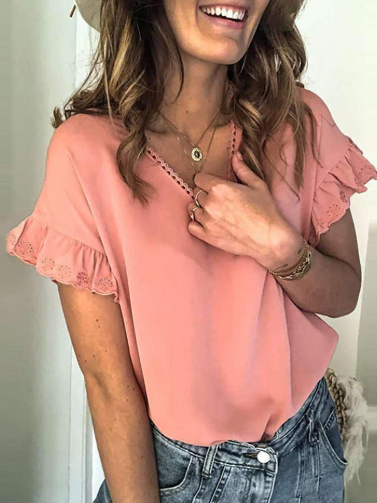 LD | Vrouwelijke en lichte blouse