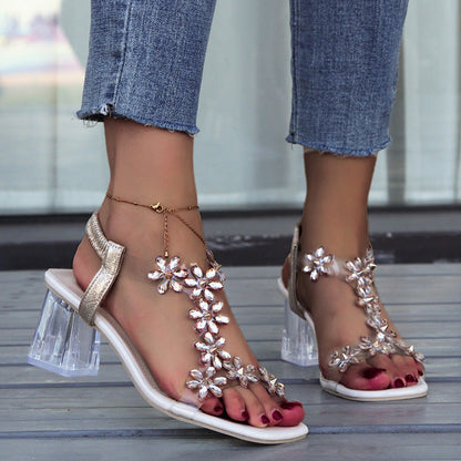 LD | Florale strass hakken