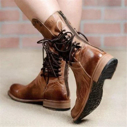 LD | Vintage leren veterlaarzen