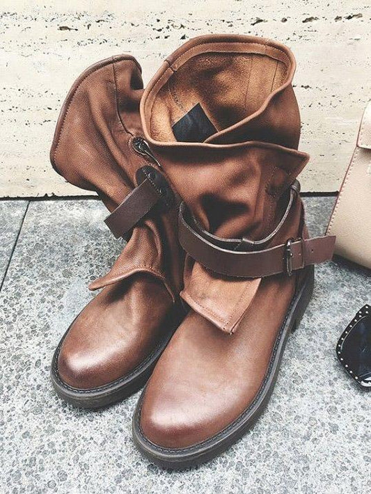 LD | Vintage enkellaarsjes met gespen