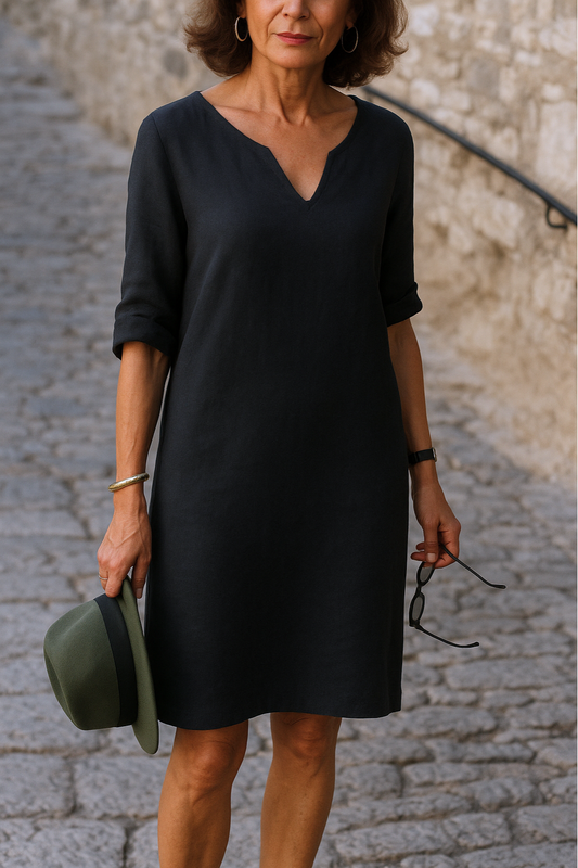 LD | Elegante jurk met V-hals