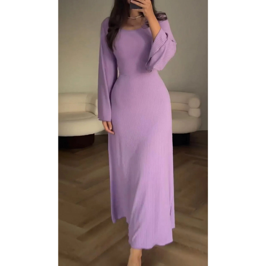 LD | Elegante geribde maxi jurk