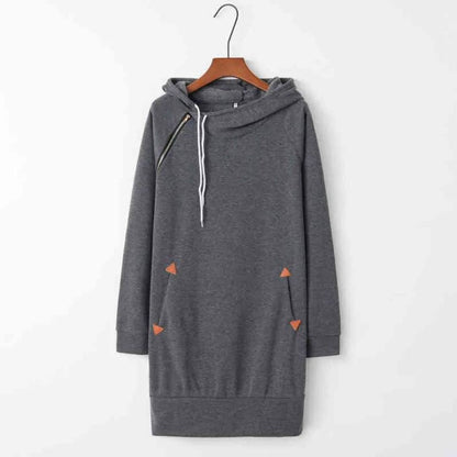 LD | Casual sweatshirt jurk met capuchon en zakken