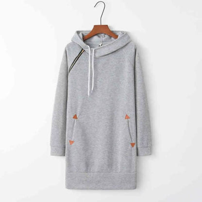 LD | Casual sweatshirt jurk met capuchon en zakken
