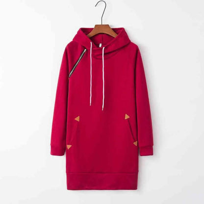 LD | Casual sweatshirt jurk met capuchon en zakken