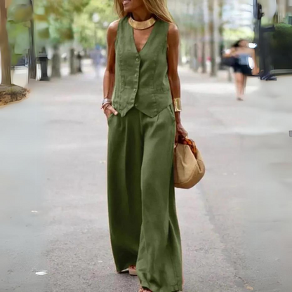 LD | Elegante set voor vrouwen - top en broek