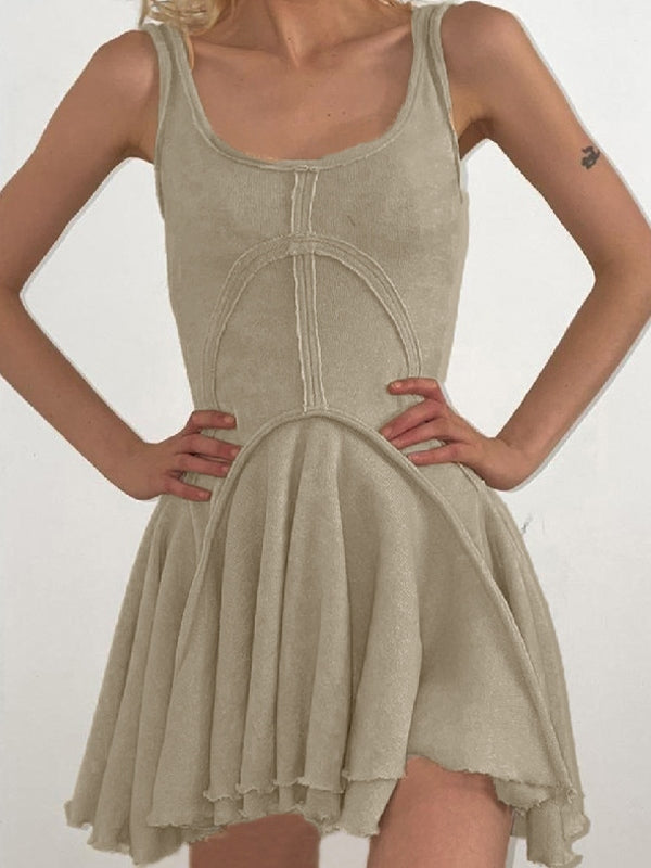 LD | Patchwork mouwloze bodycon mini jurk