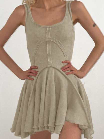 LD | Patchwork mouwloze bodycon mini jurk